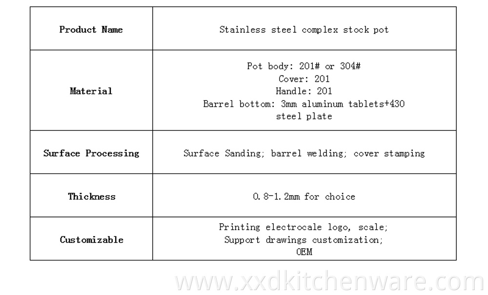 Hard stainless steel stockpot